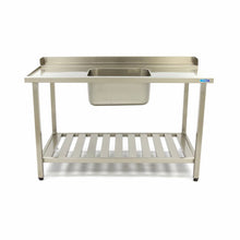 Spoeltafel - 120 x 75 cm - Aanvoer Vaatwasser Links - incl. Wasbak en Onderschap