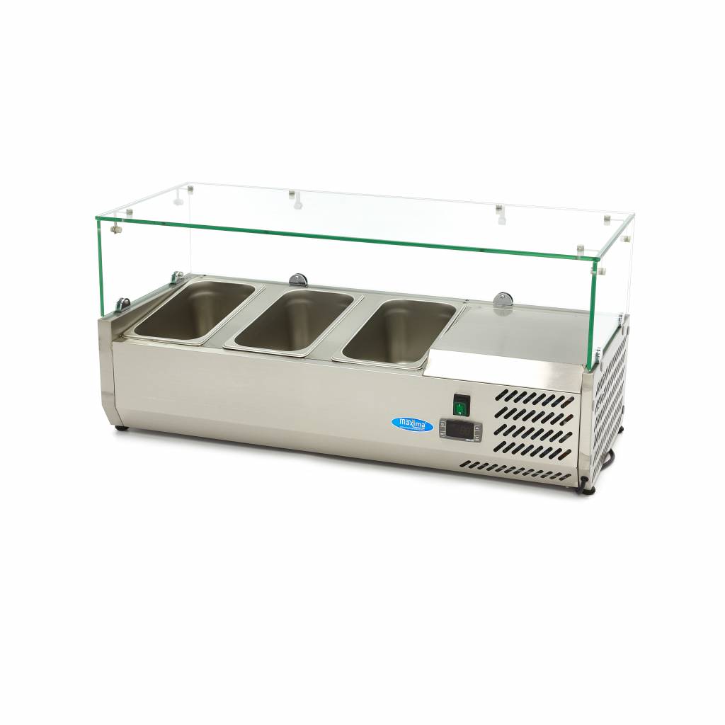 Opzetkoelvitrine - 95 cm - 3 x 1/3 GN Bakken