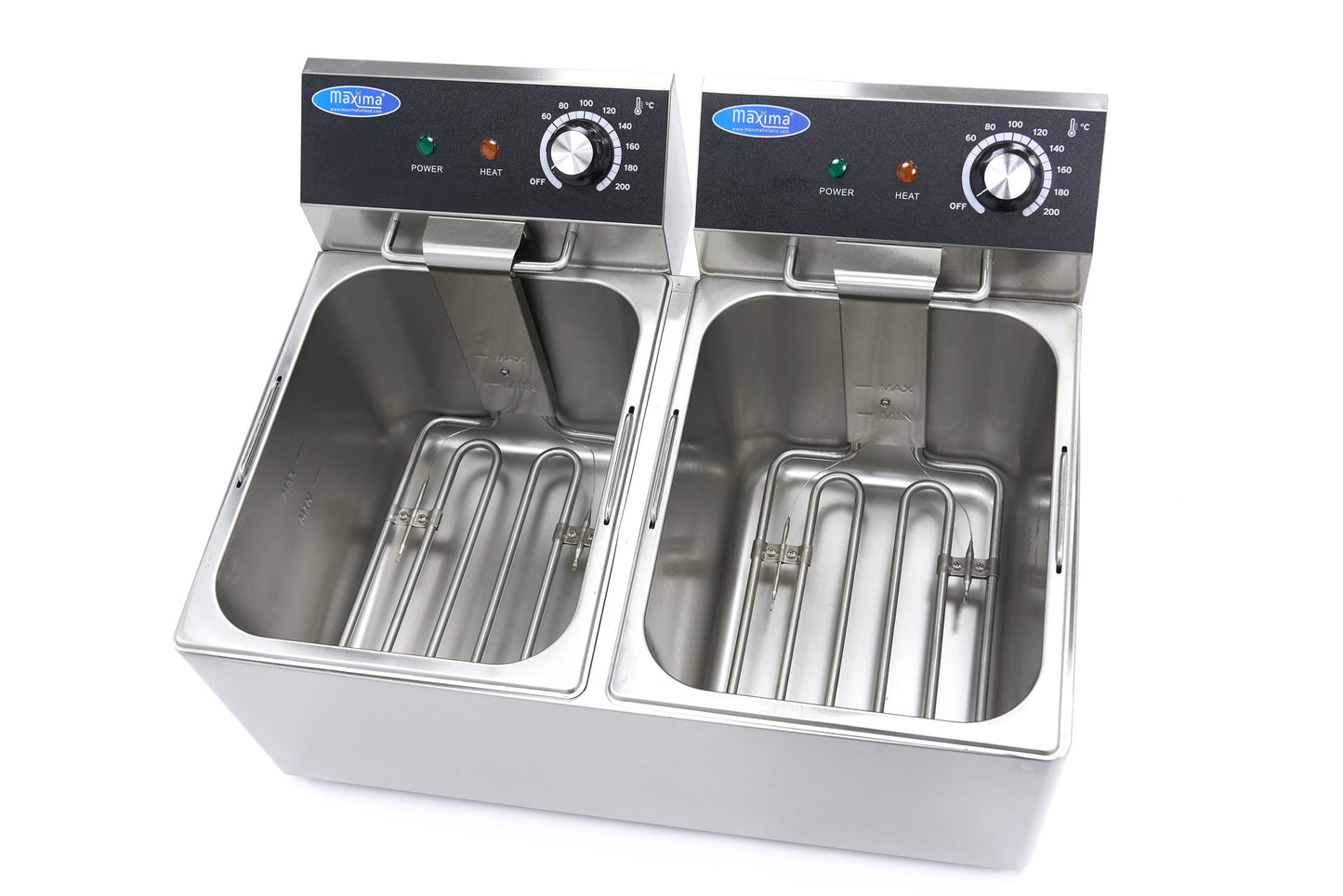 Frituurpan - 2x 8 L - 2 Manden - tot 2,8 Kg Frites
