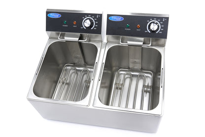 Frituurpan - 2x 8 L - 2 Manden - tot 2,8 Kg Frites