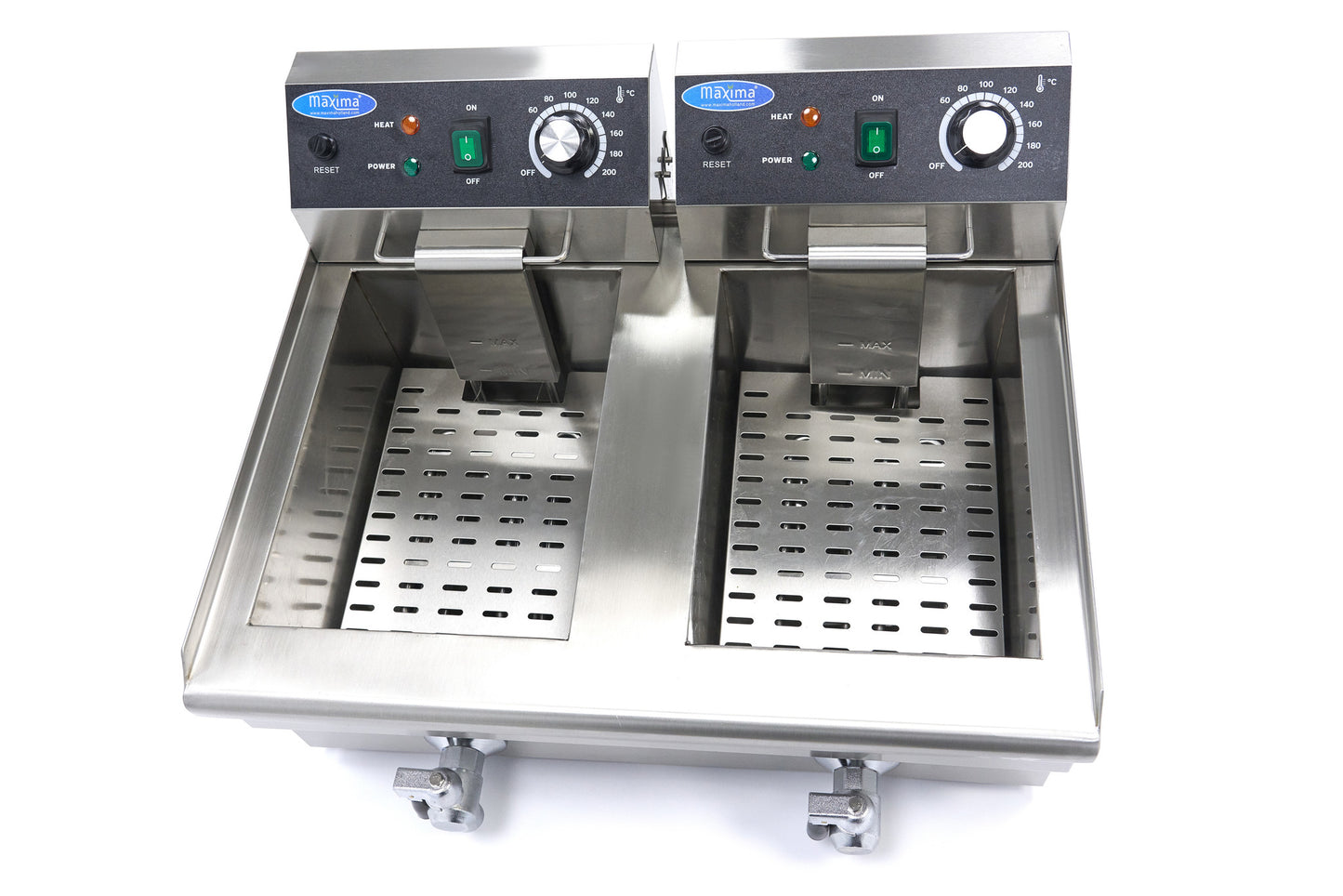 Frituurpan - 2x 10 L - 2 Manden - met Tapkraan