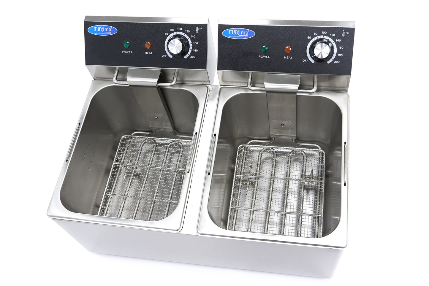 Frituurpan - 2x 8 L - 2 Manden - tot 2,8 Kg Frites