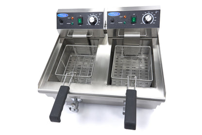 Frituurpan - 2x 10 L - 2 Manden - met Tapkraan