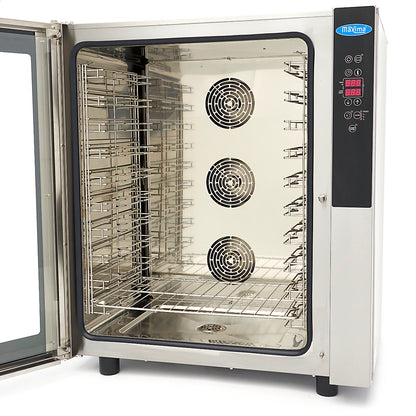 Combisteamer - 10 Bakken (1/1 GN / 60 x 40 cm) - Digitaal Display - 400V