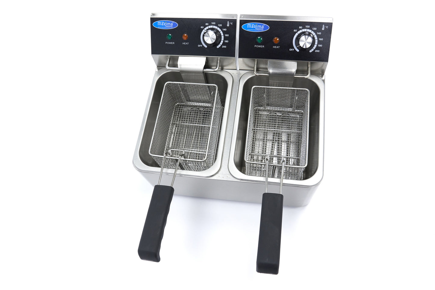 Frituurpan - 2x 4 L - 2 Manden - tot 1,5 Kg Frites