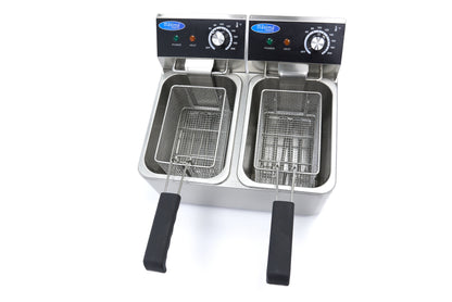 Frituurpan - 2x 4 L - 2 Manden - tot 1,5 Kg Frites