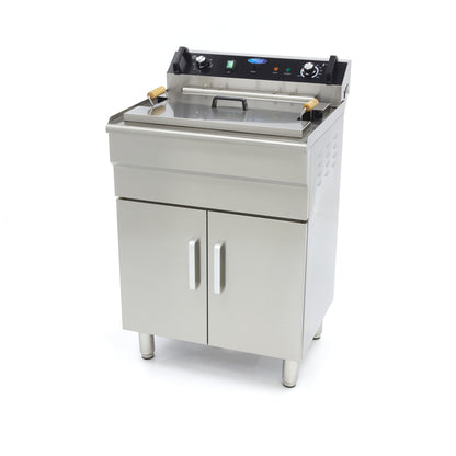 Frituurpan - 35 L - 1 Mand - met Tapkraan - 400V