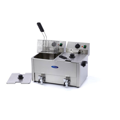 Frituurpan - 2x 8 L - 2 Manden - met Tapkraan