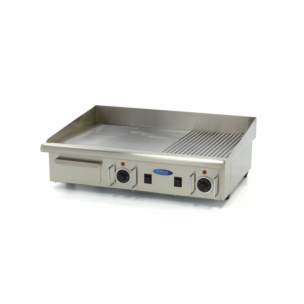 Grillplaat - Half Gegroefd - 73 cm - incl. Opvangbak - 400V