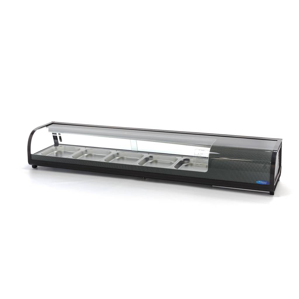 Sushi- en Tapasvitrine - 132 L - 5 x 1/2 GN - Tafelmodel