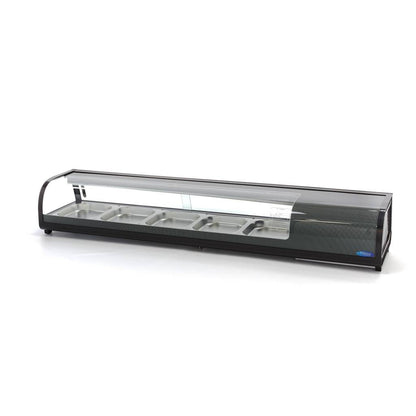 Sushi- en Tapasvitrine - 132 L - 5 x 1/2 GN - Tafelmodel