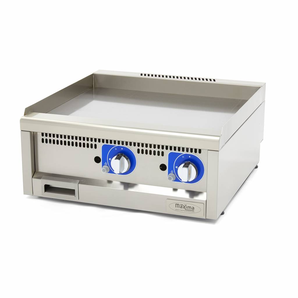 Horeca Grillplaat - Glad - Dubbel - 60 cm Diep - Gas