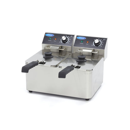 Frituurpan - 2x 4 L - 2 Manden - tot 1,5 Kg Frites