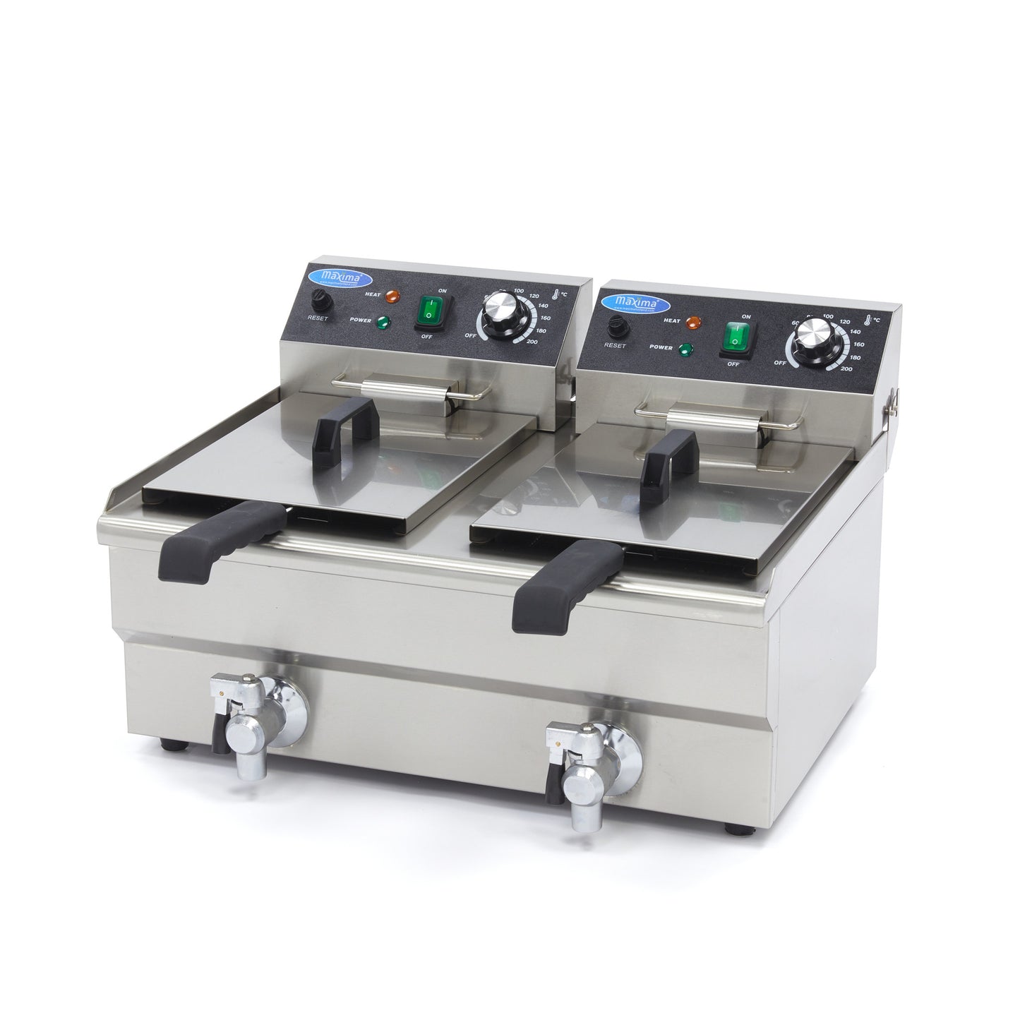 Frituurpan - 2x 10 L - 2 Manden - met Tapkraan