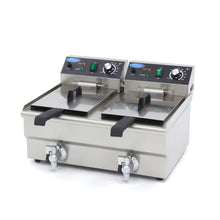 Frituurpan - 2x 10 L - 2 Manden - met Tapkraan