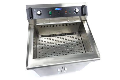 Frituurpan - 35 L - 1 Mand - met Tapkraan - 400V