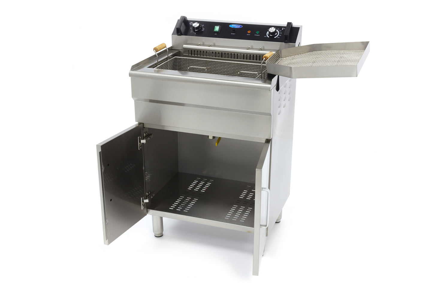 Frituurpan - 35 L - 1 Mand - met Tapkraan - 400V