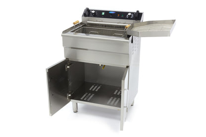Frituurpan - 35 L - 1 Mand - met Tapkraan - 400V
