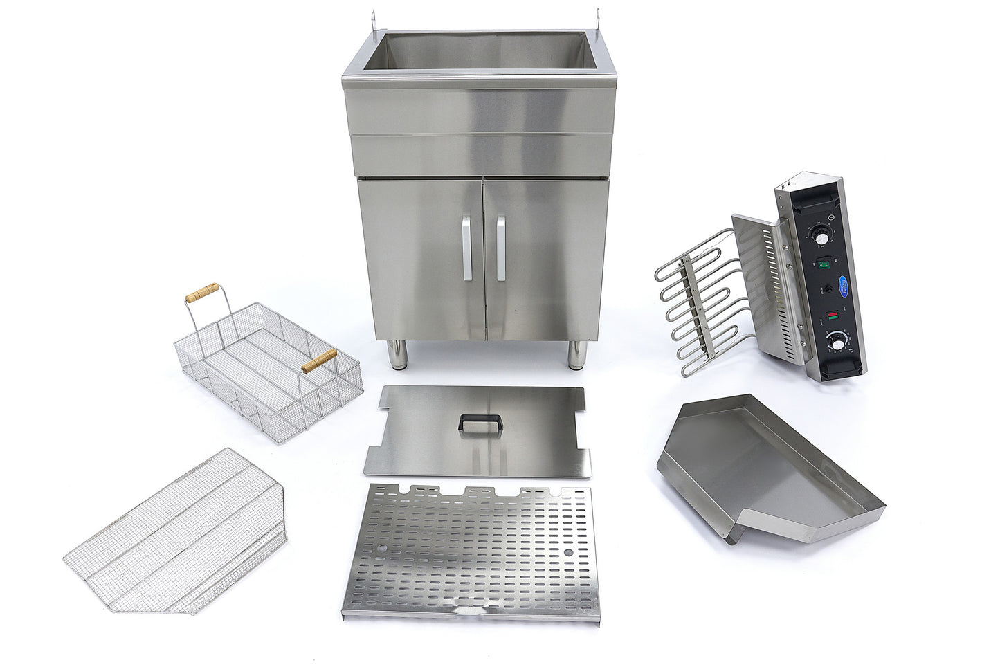 Frituurpan - 35 L - 1 Mand - met Tapkraan - 400V
