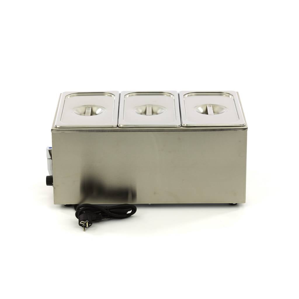 Bain Marie - met Tapkraan - incl. 3x 1/3 GN-Set - Elektrisch