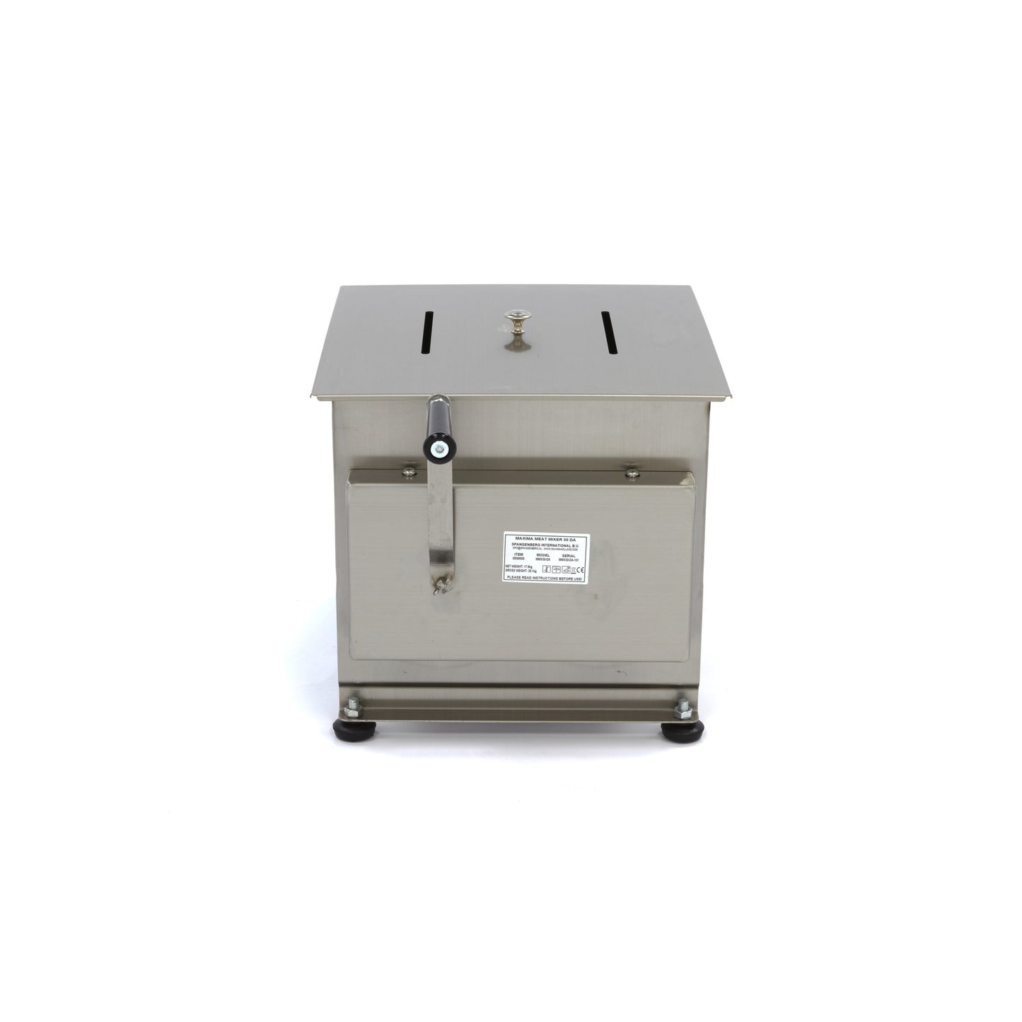 Vleesmenger - 30 L - 25 Kg Vlees - Dubbele As - Handmatig