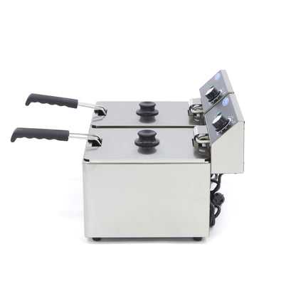 Frituurpan - 2x 8 L - 2 Manden - tot 2,8 Kg Frites