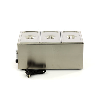 Bain Marie - met Tapkraan - incl. 3x 1/3 GN-Set - Elektrisch