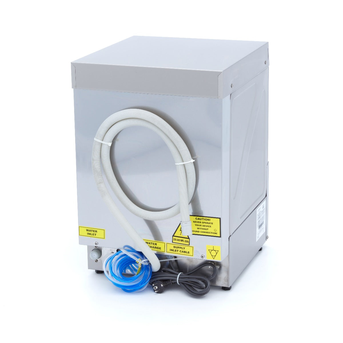Glazenspoelmachine - 35 x 35 cm - met Afvoer-, Glansspoel- en Zeeppomp - Digitaal Display - 230V