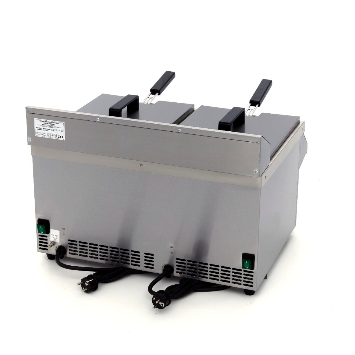Frituurpan - 2x 8 L - 2 Manden - met Tapkraan - Inductie