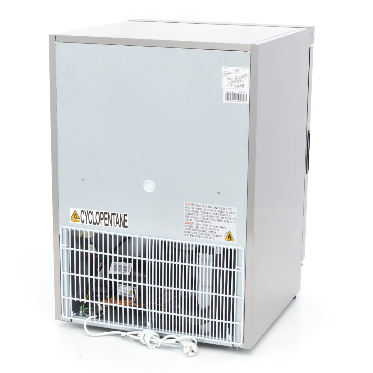 Koelkast - 200 L - Rvs - met Glazen Deur