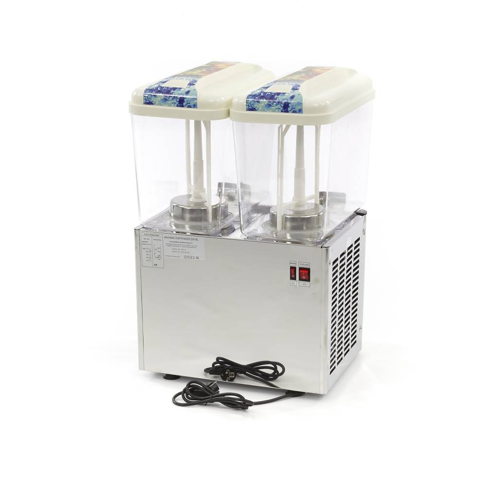 Drankdispenser - 2x 18 L - Elektrisch - incl. Roersysteem