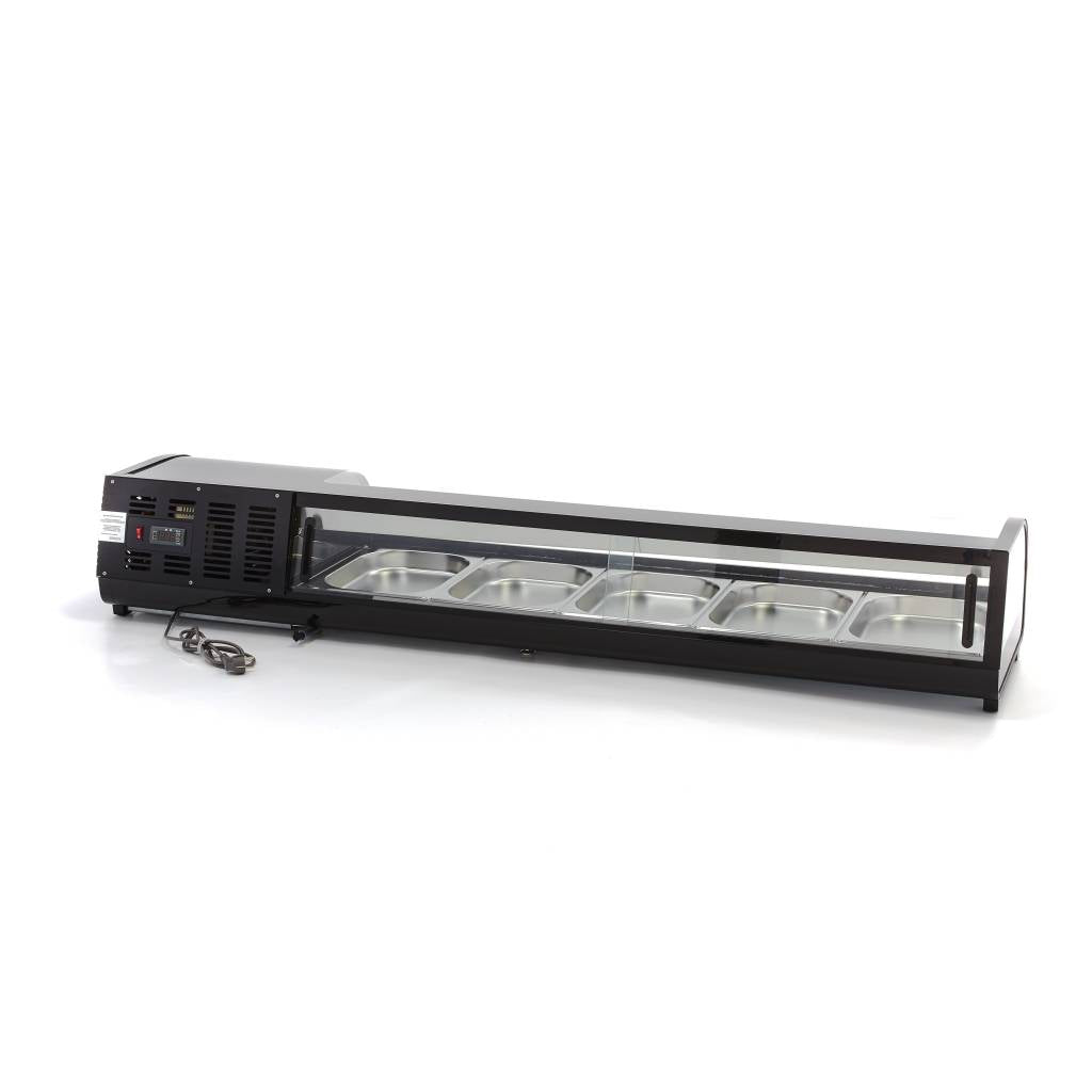 Sushi- en Tapasvitrine - 132 L - 5 x 1/2 GN - Tafelmodel