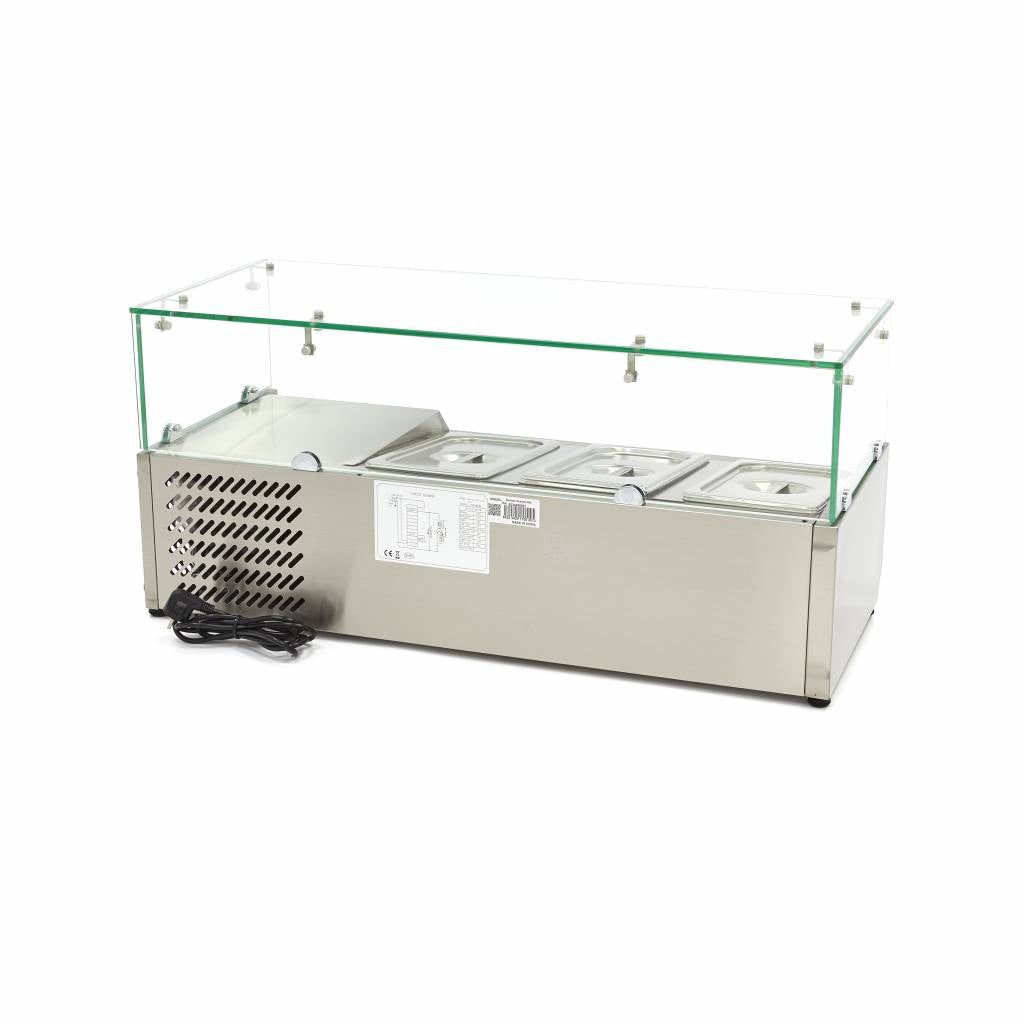 Opzetkoelvitrine - 95 cm - 3 x 1/3 GN Bakken