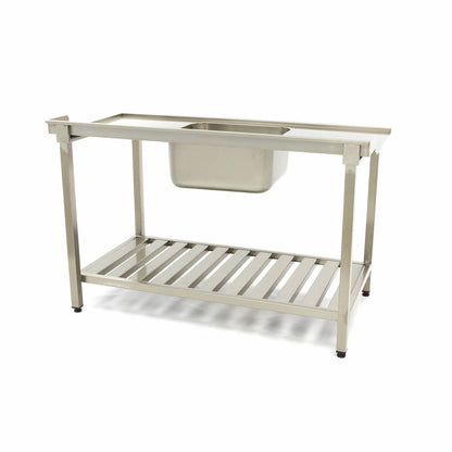 Spoeltafel - 120 x 75 cm - Aanvoer Vaatwasser Rechts - incl. Wasbak en Onderschap