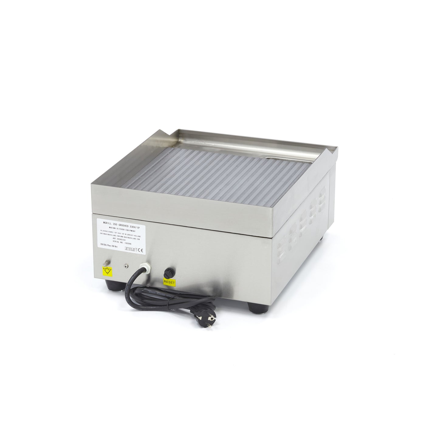 Grillplaat - Gegroefd - 36 cm - incl. Opvangbak