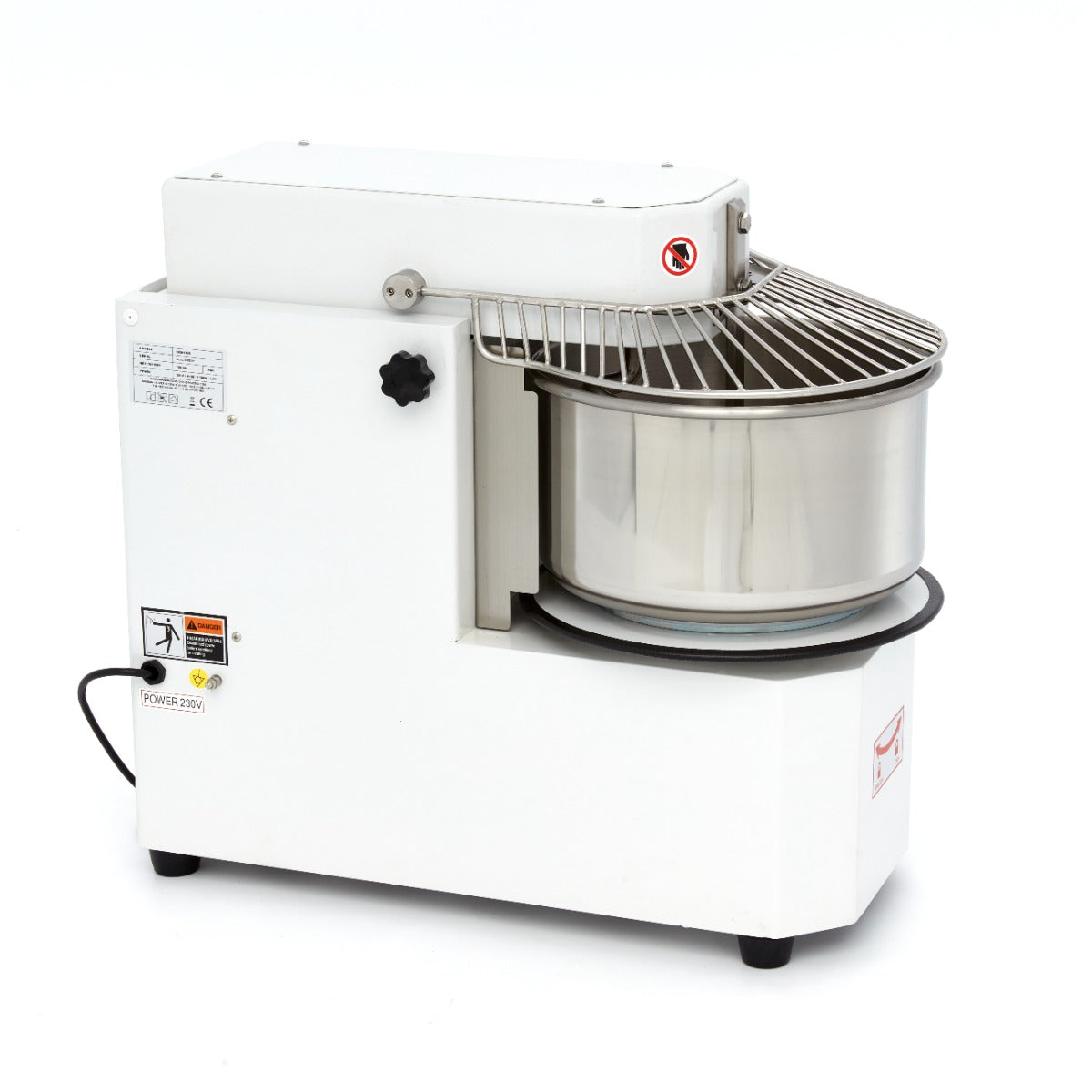 Spiraalkneder - 20 L - 12 Kg Deeg - 2 Snelheden - Uitneembare Kom