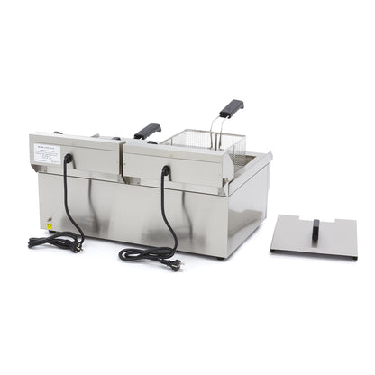 Frituurpan - 2x 16 L - 2 Manden - met Tapkraan