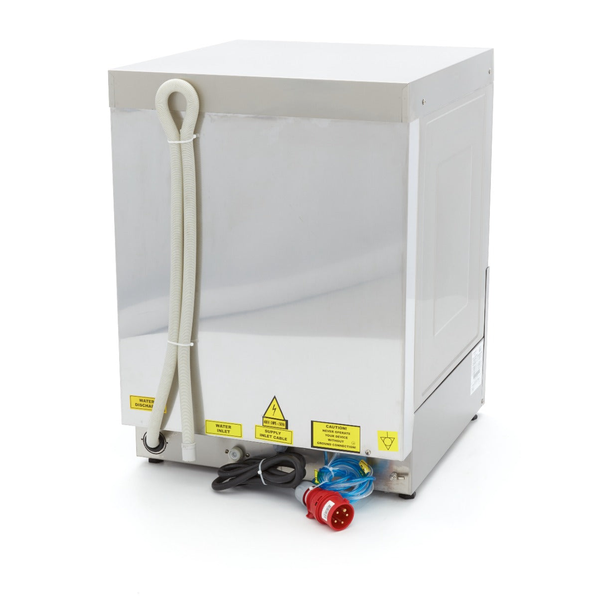 Horeca Vaatwasser - 50 x 50 cm - met Afvoer-, Glansspoel- en Zeeppomp - Digitaal Display - 400V