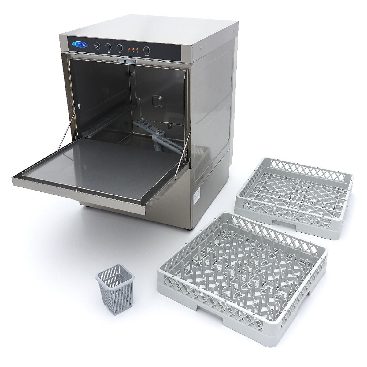 Horeca Vaatwasser - 50 x 50 cm - met Afvoer-, Glansspoel- en Zeeppomp - 230V
