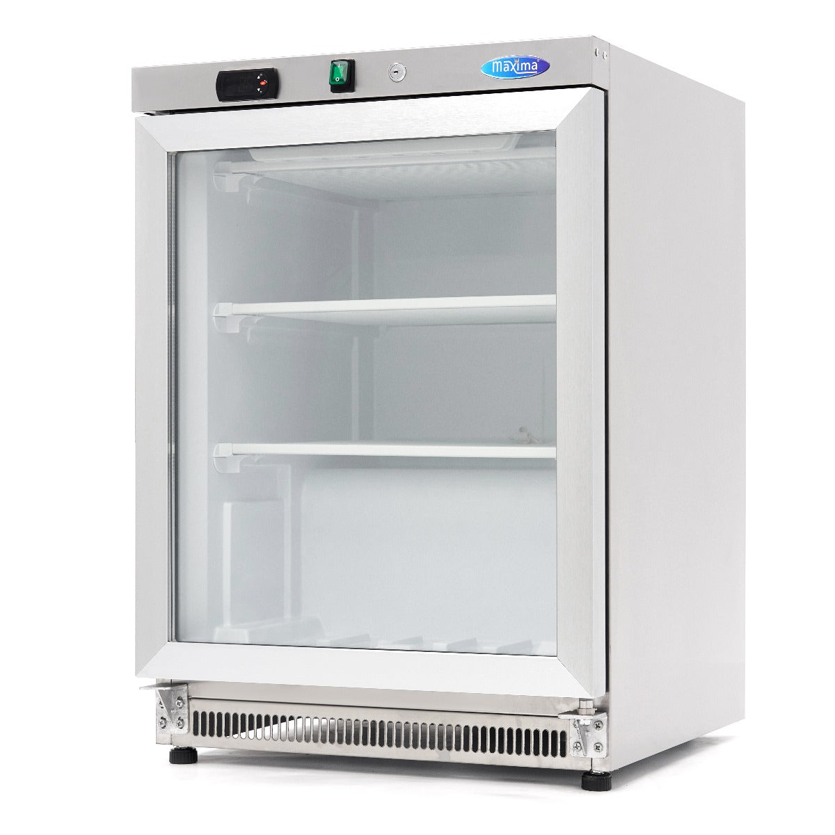Vrieskast - 200 L - Rvs - met Glazen Deur