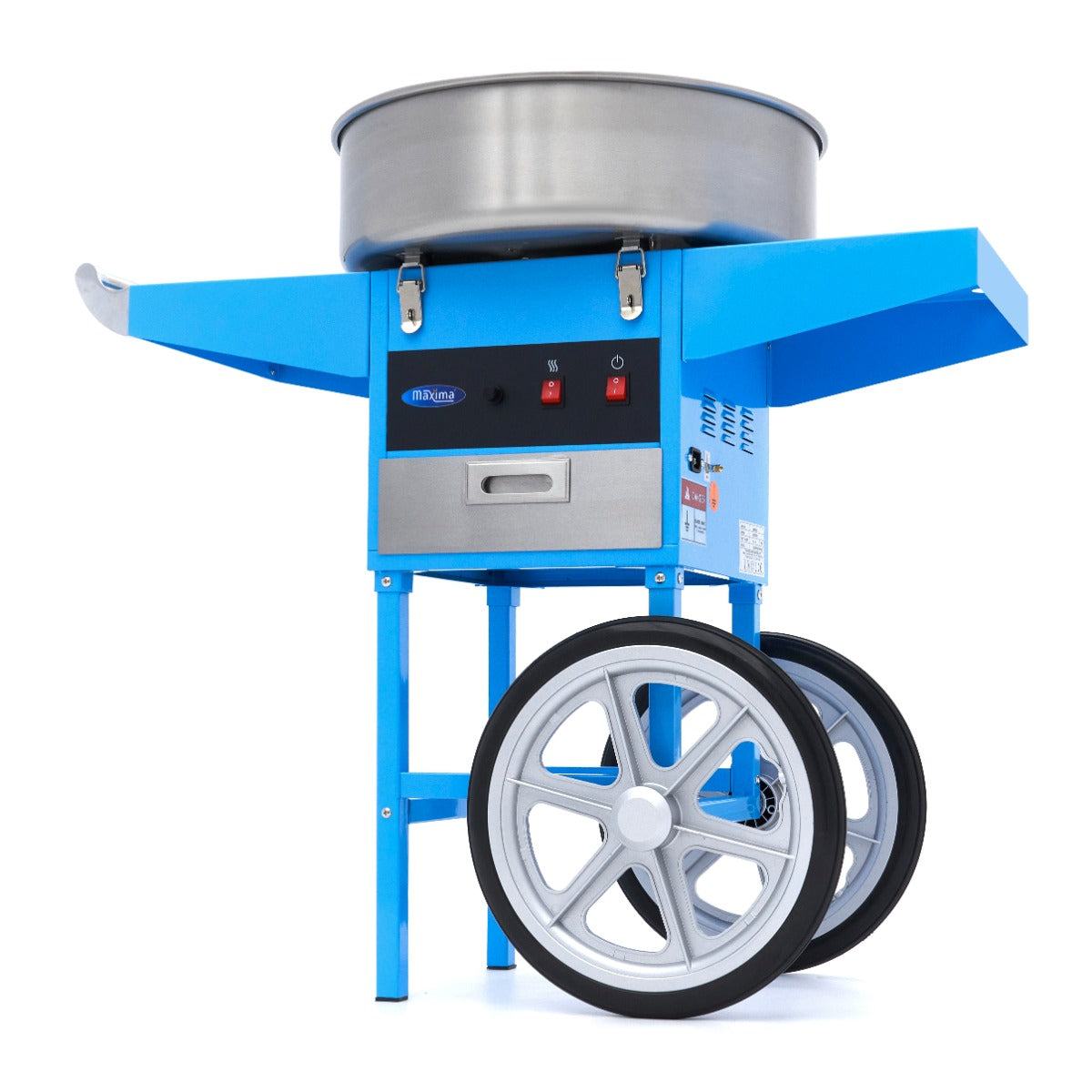 Suikerspinmachine – Ø 52 cm – Blauw – met Onderstel