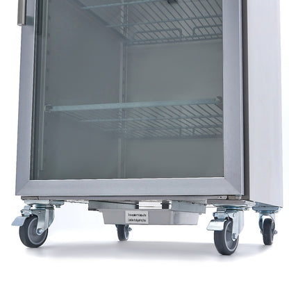 Koelkast - 600 L - 3 Verstelbare Roosters (2/1 GN) - Rvs - met Glazen Deur