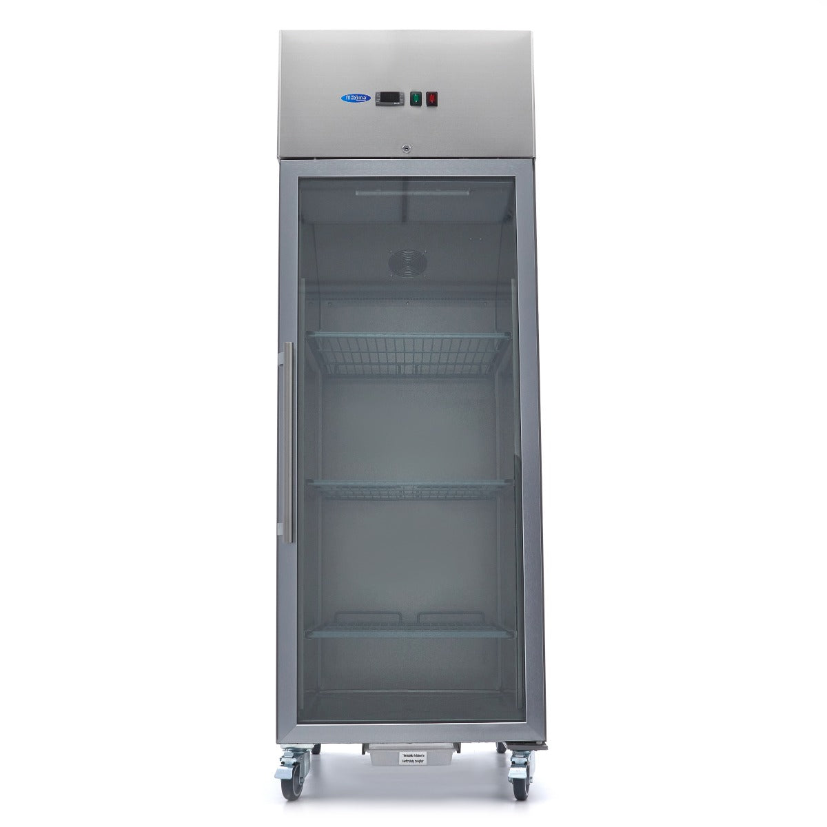 Koelkast - 600 L - 3 Verstelbare Roosters (2/1 GN) - Rvs - met Glazen Deur