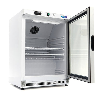 Koelkast - 200 L - Wit - met Glazen Deur