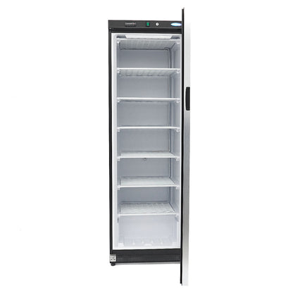 Vrieskast - 400 L - Zwart - met Glazen Deur