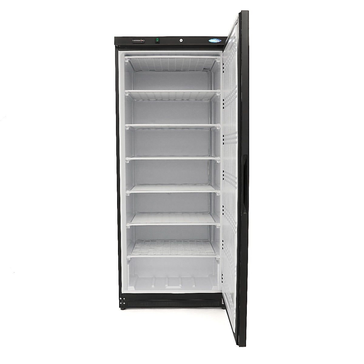 Vrieskast - 600 L - 6 Vaste Roosters - Zwart