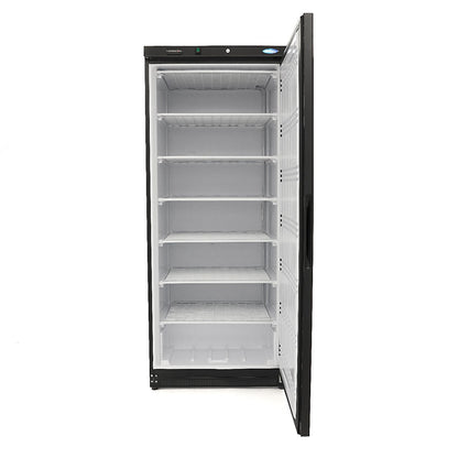 Vrieskast - 600 L - 6 Vaste Roosters - Zwart