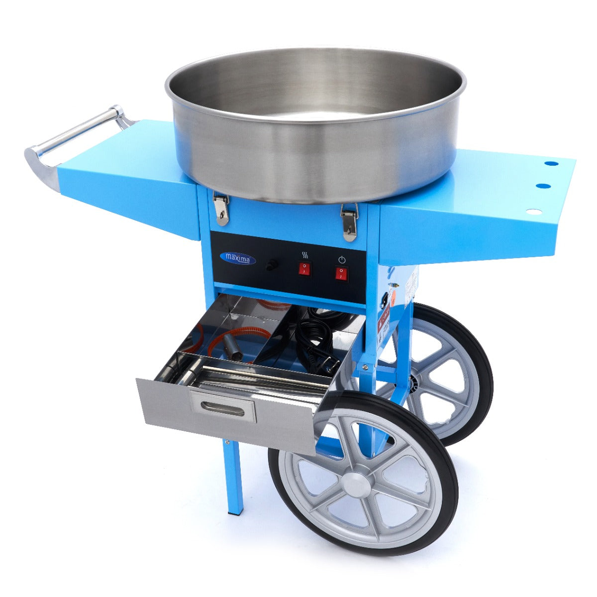 Suikerspinmachine – Ø 52 cm – Blauw – met Onderstel