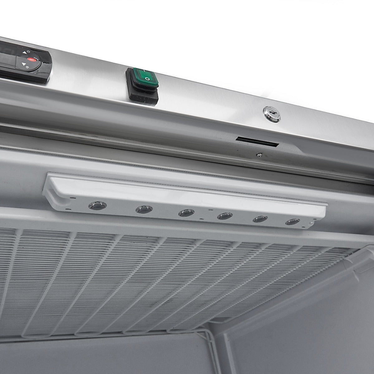 Vrieskast - 600 L - Rvs - met Glazen Deur