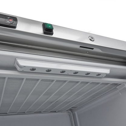Vrieskast - 600 L - Rvs - met Glazen Deur